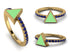 Elegant Enamel Triangle Sapphire Ring - Triangle No. 13 image 5