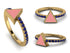 Elegant Enamel Triangle Sapphire Ring - Triangle No. 13 image 6