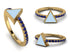 Elegant Enamel Triangle Sapphire Ring - Triangle No. 13 image 1
