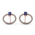 Emerald Cut Circle Sapphire Earrings - Oaklyn No. 14 image 1