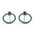 Emerald Cut Circle Sapphire Earrings - Oaklyn No. 29 image 1