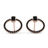 Emerald Cut Circle Black Diamond Earrings - Oaklyn No. 38 image 1