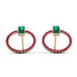 Emerald Cut Circle Emerald Earrings - Oaklyn No. 50 image 1