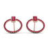 Emerald Cut Circle Ruby Earrings - Oaklyn No. 56 image 1