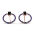 Emerald Cut Circle Black Diamond Earrings - Oaklyn No. 68 image 1