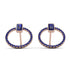 Emerald Cut Circle Sapphire Earrings - Oaklyn No. 74 image 1