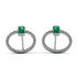 Emerald Cut Circle Emerald Earrings - Oaklyn No. 6 image 1