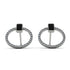 Emerald Cut Circle Black Diamond Earrings - Oaklyn No. 9 image 1