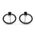 Emerald Cut Circle Black Diamond Earrings - Oaklyn No. 39 image 1
