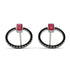 Emerald Cut Circle Ruby Earrings - Oaklyn No. 42 image 1