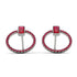 Emerald Cut Circle Ruby Earrings - Oaklyn No. 57 image 1