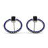 Emerald Cut Circle Black Diamond Earrings - Oaklyn No. 69 image 1