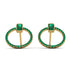 Emerald Cut Circle Emerald Earrings - Oaklyn No. 19 image 1
