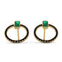 Emerald Cut Circle Emerald Earrings - Oaklyn No. 34 image 1