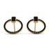 Emerald Cut Circle Black Diamond Earrings - Oaklyn No. 37 image 1
