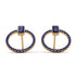 Emerald Cut Circle Sapphire Earrings - Oaklyn No. 73 image 1