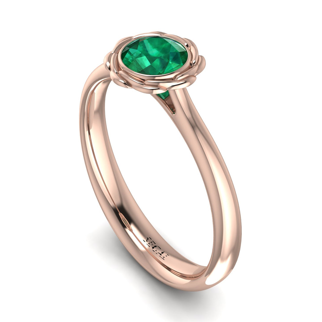 Solitaire Minimalist Emerald Ring - Eden No. 5
