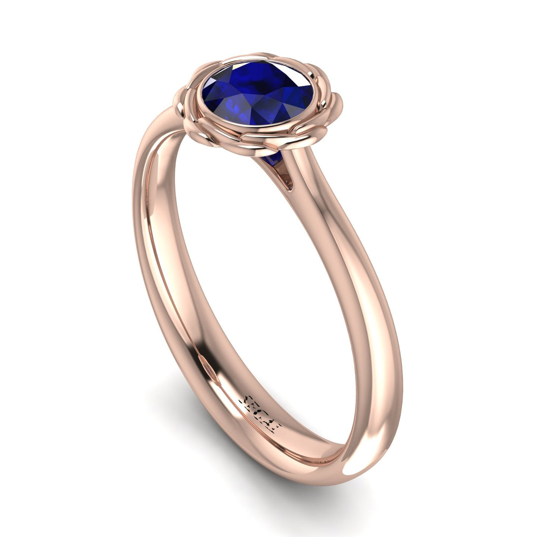 Solitaire Minimalist Sapphire Ring - Eden No. 14