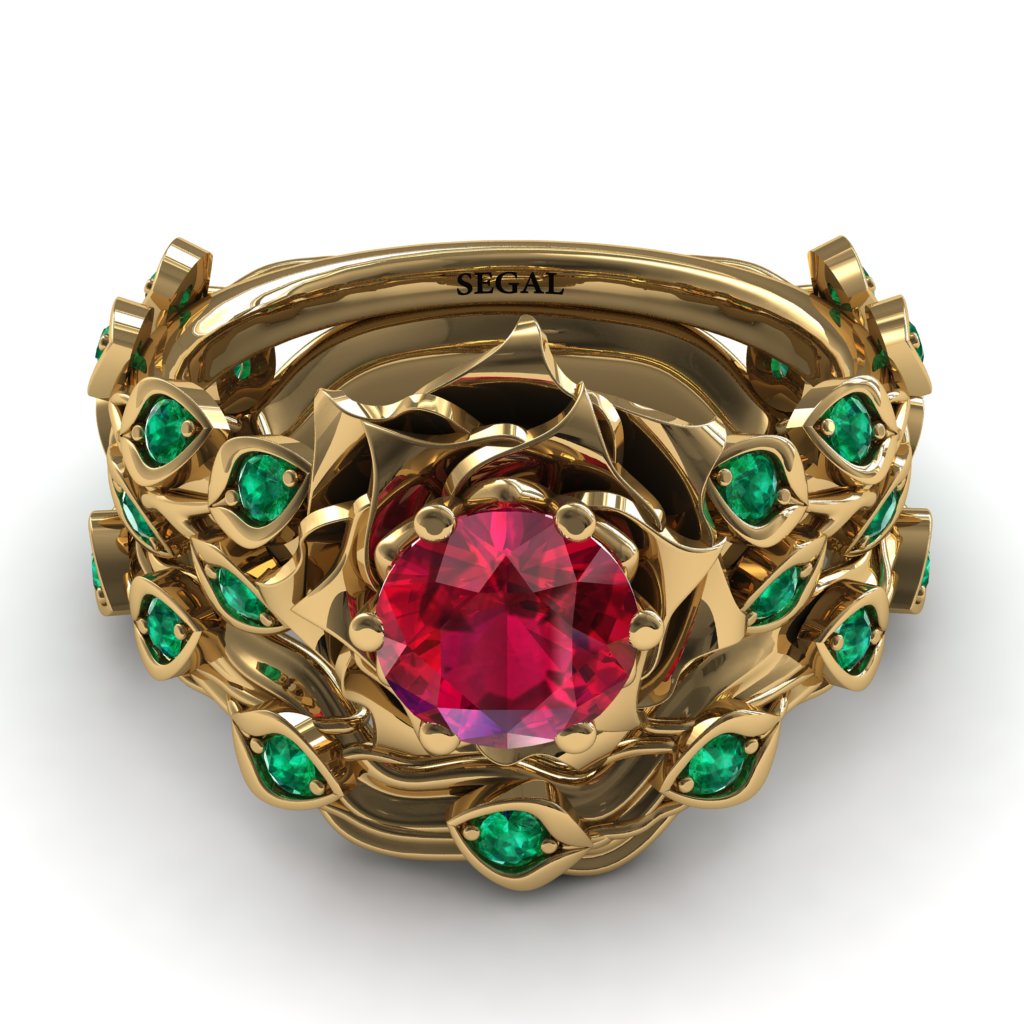 Rose Flower And Leaves bridal set - Diana no. 10