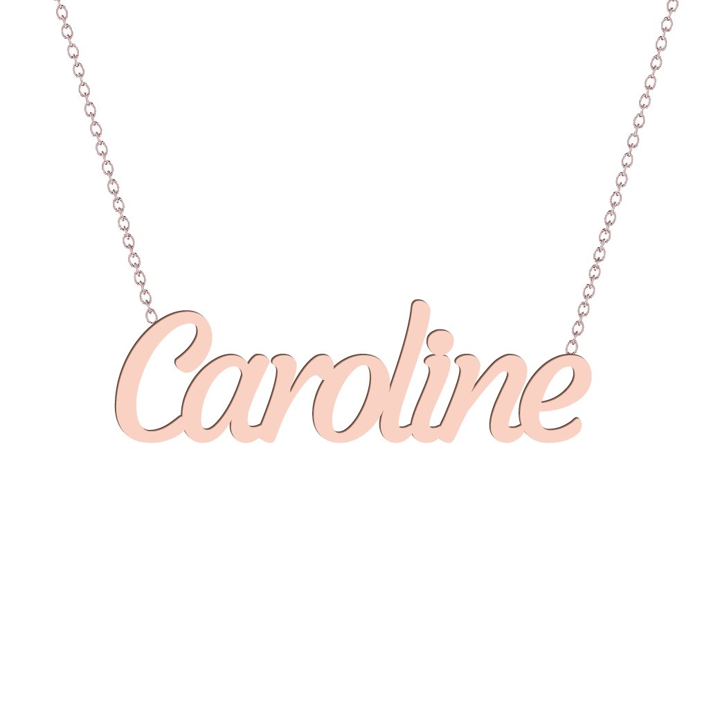 Gold Name Necklace Caroline – Segal Jewelry