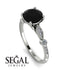 Round Black Diamond Vintage Ring - Sloane No. 9 image 1