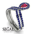 Ruby Pear Shape Stacking Bridal Set - Emilia No. 72 image 2