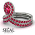 Ruby Pear Shape Stacking Bridal Set - Emilia No. 57 image 5