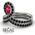 Ruby Pear Shape Stacking Bridal Set - Emilia No. 42 image 5