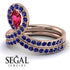 Ruby Pear Shape Stacking Bridal Set - Emilia No. 71 image 5