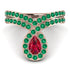 Ruby Pear Shape Stacking Bridal Set - Emilia No. 26 image 1