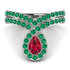 Ruby Pear Shape Stacking Bridal Set - Emilia No. 27 image 1