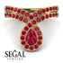 Ruby Pear Shape Stacking Bridal Set - Emilia No. 55 image 7