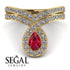 Ruby Pear Shape Stacking Bridal Set - Emilia No. 10 image 7