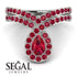 Ruby Pear Shape Stacking Bridal Set - Emilia No. 57 image 7