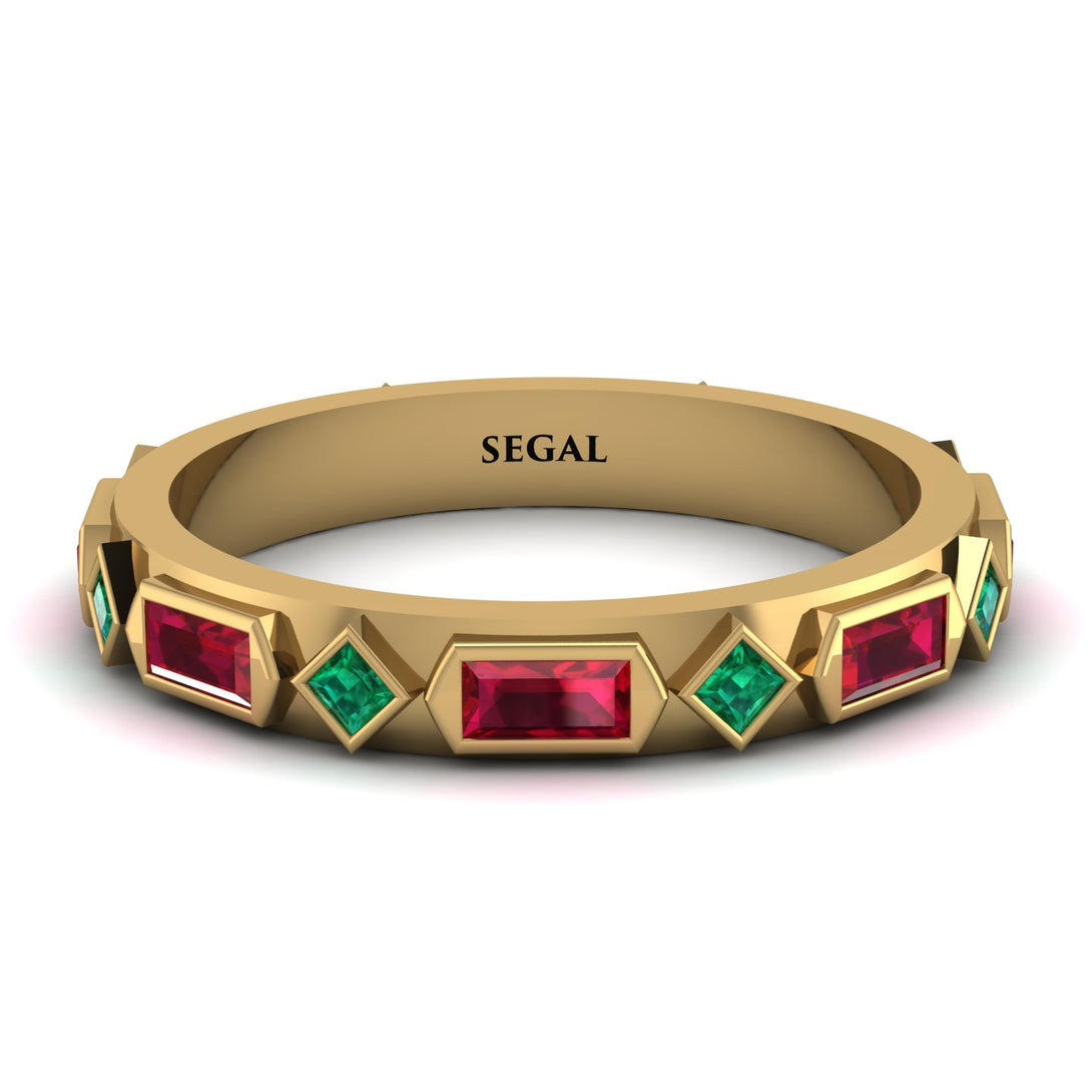 Ruby Baguette & Princess Eternity Band - Andrea No. 49