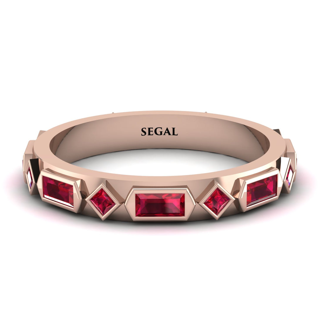 Ruby Baguette & Princess Eternity Band - Andrea No. 56
