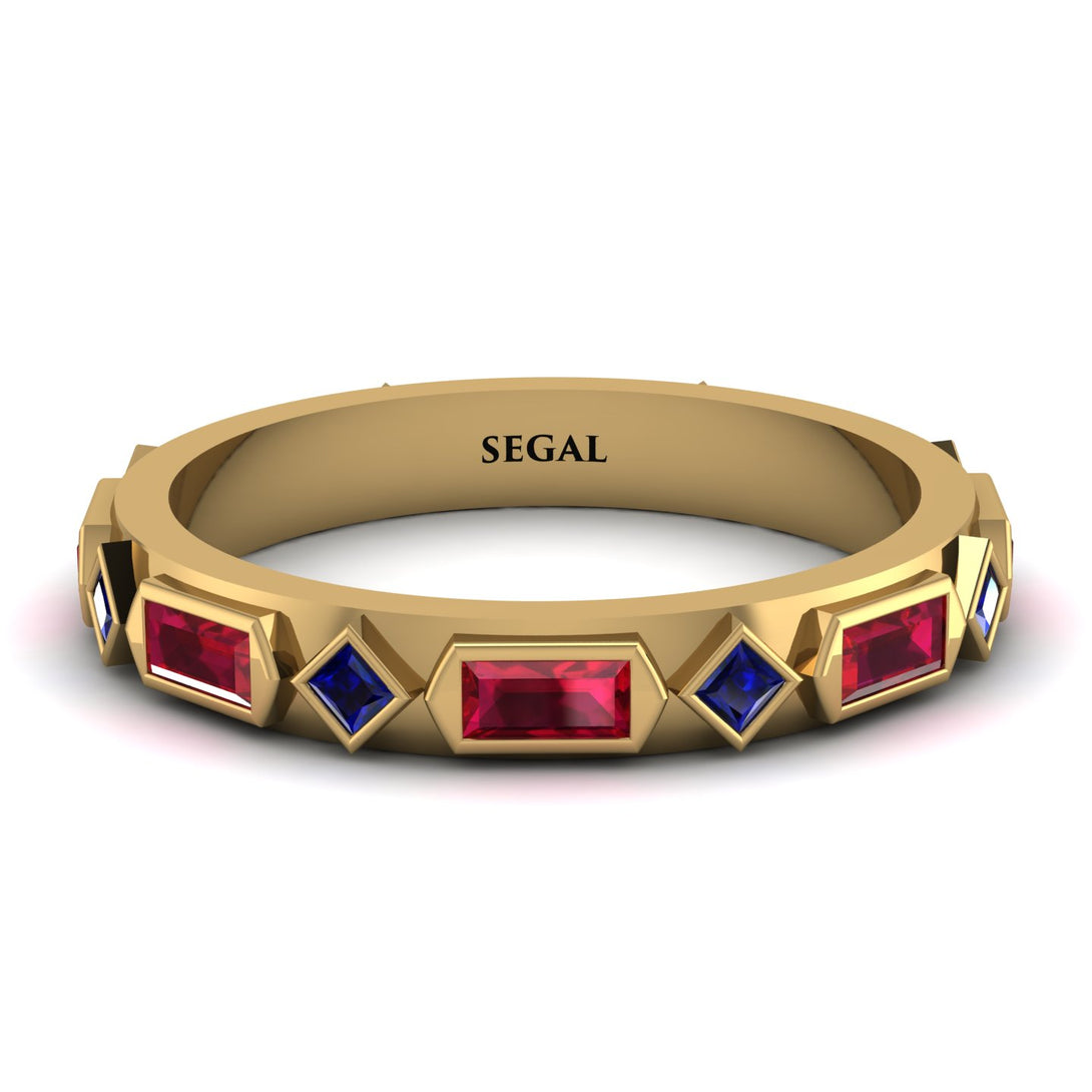 Ruby Baguette & Princess Eternity Band - Andrea No. 58
