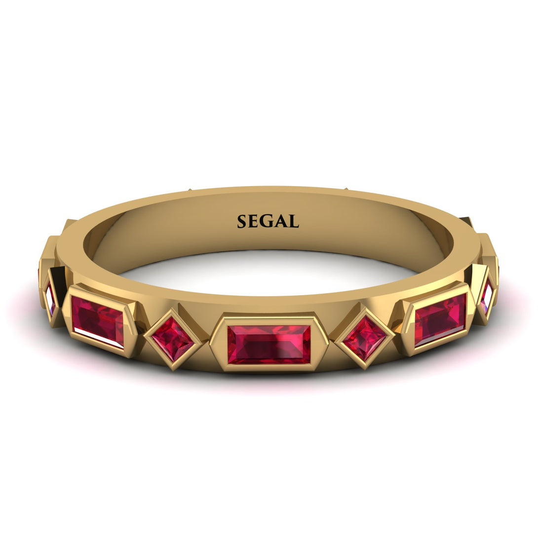 Ruby Baguette & Princess Eternity Band - Andrea No. 55
