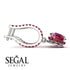 Ruby Dangle Earrings With Hidden Halo - Adaline No. 57 image 2