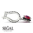 Ruby Dangle Earrings With Hidden Halo - Adaline No. 42 image 2