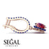 Ruby Dangle Earrings With Hidden Halo - Adaline No. 71 image 2