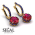 Ruby Dangle Earrings With Hidden Halo - Adaline No. 70 image 3