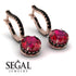 Ruby Dangle Earrings With Hidden Halo - Adaline No. 41 image 3