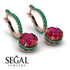 Ruby Dangle Earrings With Hidden Halo - Adaline No. 26 image 3