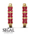 Ruby Minimalist Earrings - Elliot No. 10 image 2