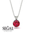Ruby Necklace With Hidden Halo - Adaline No. 12 image 9