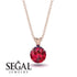 Ruby Necklace With Hidden Halo - Adaline No. 71 image 9