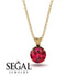 Ruby Necklace With Hidden Halo - Adaline No. 40 image 9
