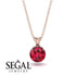 Ruby Necklace With Hidden Halo - Adaline No. 11 image 9