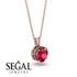 Ruby Necklace With Hidden Halo - Adaline No. 11 image 2